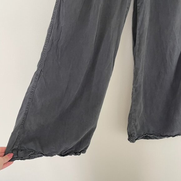 Aerie Charcoal Gray High Rise Wide Leg Lyocell Pants Size Small - Picture 6 of 7